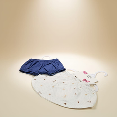 Little Diva Floral Bunny Summer Set | Premium 2-Piece Strap Top & Ruffled Bloomers