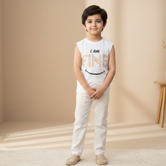 Premium 2-Piece Casual Shirt Set | Button-Down Checkered Shirt & Graphic Inner Tank Top