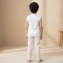 Premium 2-Piece Casual Shirt Set | Button-Down Checkered Shirt & Graphic Inner Tank Top