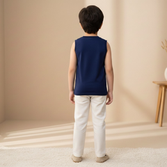 Premium 2-Piece Casual Set | Checkered Button-Down Shirt & Graphic Inner Tank Top