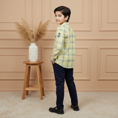 Boys Luxury 2-Piece Set: Premium Designer Over-Shirt with Inner
