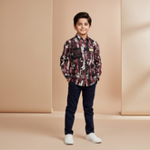 Boys Luxury 2-Piece Set: Premium Designer Over-Shirt with Inner