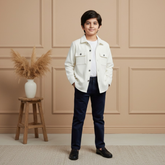 Boys Luxury 2-Piece Set: Premium Designer Over-Shirt with Inner