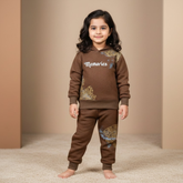 Premium 2-Piece Boys' Casual Set | Graphic Half-Sleeve Orange Shirt & Jogger Trousers