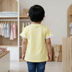 Little Diva Navy Daisy Summer Set | Premium 2-Piece Cotton Tunic & Leggings