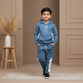 Premium 2-Piece Winter Fleece Tracksuit | Contrast Panel Hoodie & Jogger Set