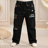 Boys' Premium Rugged Denim Jeans | Stylish Pocket Design Jogger Pants