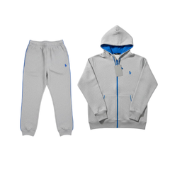 Premium 2-Piece Zipper Fleece Tracksuit | Matching Hooded Jacket & Jogger Set