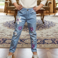 Girls' Premium Fashion Jeans | Stylish Front & Back Detailed Denim