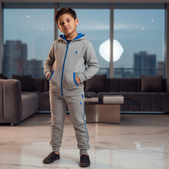 Premium 2-Piece Zipper Fleece Tracksuit | Matching Hooded Jacket & Jogger Set