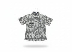 Premium 2-Piece Smart-Casual Set | Long-Sleeve Sky Blue Shirt & Graphic Inner Tank Top