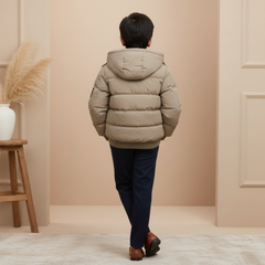 Premium Winter Puffer Jacket | Heavyweight Insulated Parka with Hood & Athletic Patches