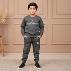 Premium 2-Piece Winter Fleece Suit | Designer Crew-Neck Sweatshirt & Matching Joggers