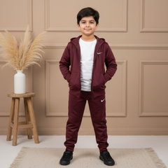 Premium 2-Piece Winter Tracksuit Set | Full-Zip Hoodie & Matching Fleece Joggers