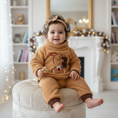 Premium 2-Piece Winter Fleece Suit | Cozy Sweatshirt & Jogger Matching Set