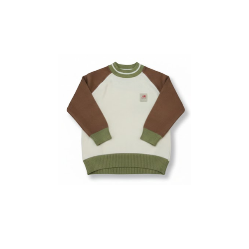 Kids Premium Contrast Raglan Sweater | Soft Knit Winter Pullover for Boys