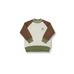 Kids Premium Contrast Raglan Sweater | Soft Knit Winter Pullover for Boys