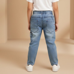 Boys' Premium Rugged Denim Jeans | Stylish Pocket Design Jogger Pants