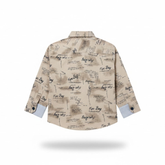 Boys Luxury 2-Piece Set: Designer Over-Shirt with Matching Graphic Inner