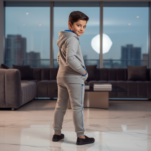 Premium 2-Piece Zipper Fleece Tracksuit | Matching Hooded Jacket & Jogger Set