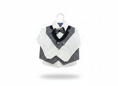 Premium 3-Piece Formal Party Wear Suit | Tailored Waistcoat, Crisp White Shirt & Matching Trousers